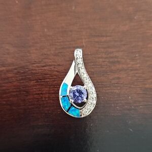 Silver Purple Pendant